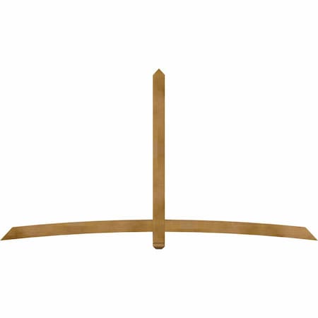 Ekena Millwork Bellingham Rough Sawn Timber Gable Bracket, Western Red Cedar, 108"W x 58"H x 4"D x 4"F, 13/12 Pitch GBW108X58X0404BEL00RWR